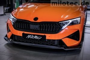 Milotec Skoda Octavia VRS Front Splitter - Gloss Black  (Mk4 Facelift 2024+)