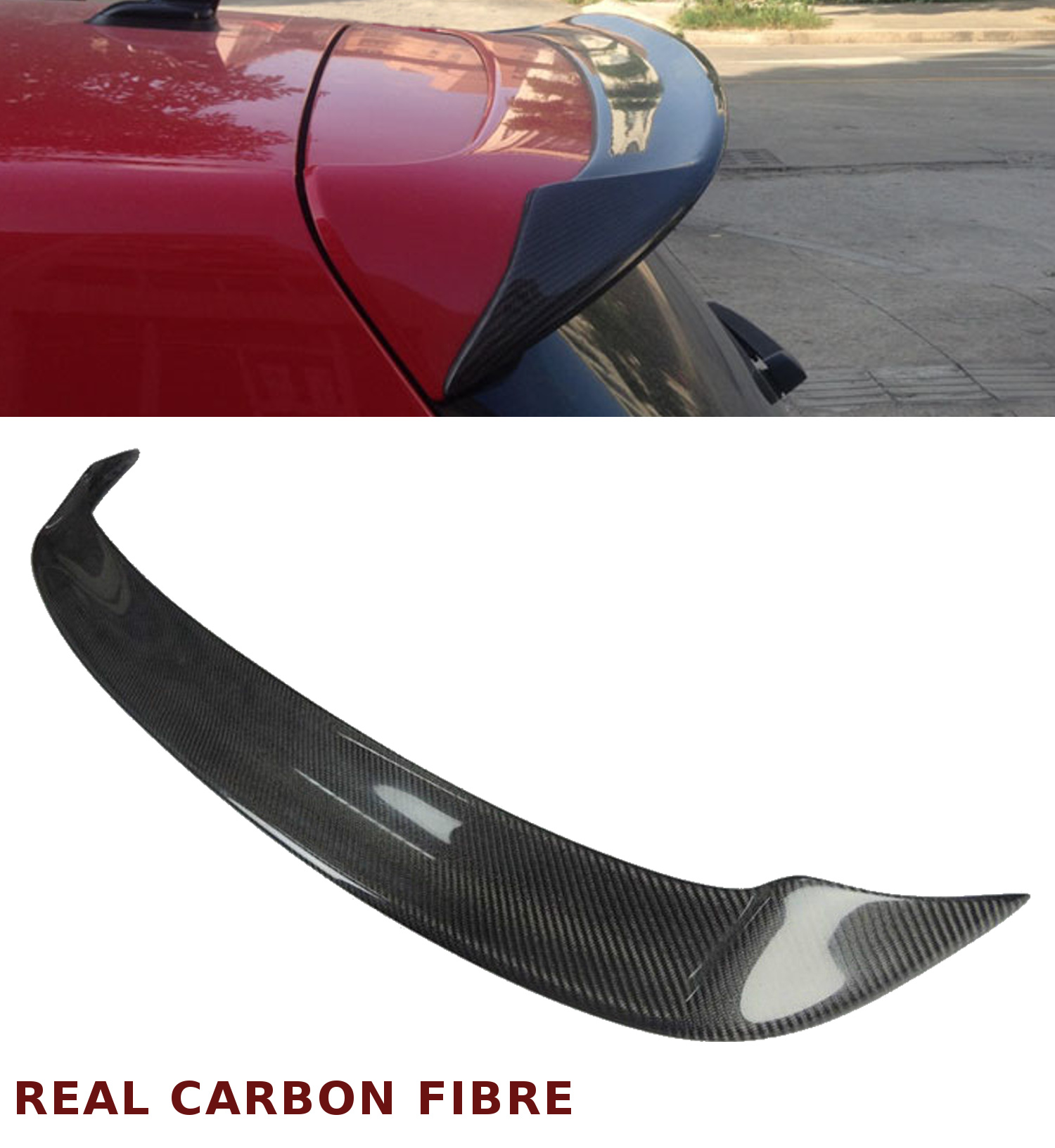 VW Golf 6 GTi Roof Spoiler - Flick Extension (Carbon Fibre) 2 VW Golf 6 GTi Roof Spoiler - Flick Extension (Carbon Fibre) - Image 2