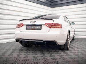 Maxton Design - Rear Valance Audi A5 Sportback 8T/8.5T Facelift (Version With Dual Exhausts On One Side)