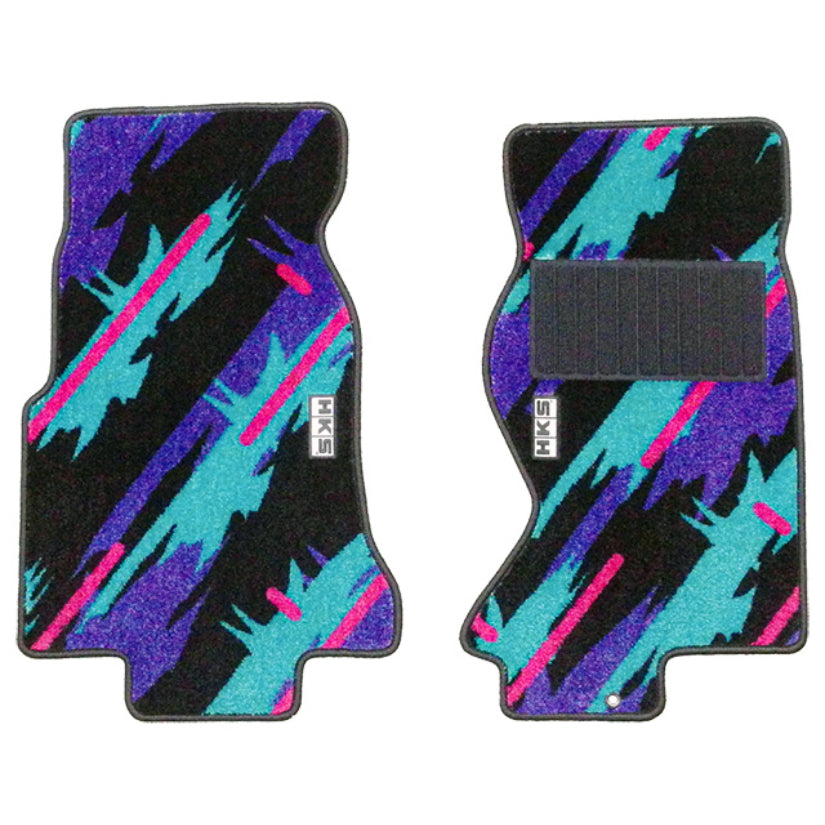 HKS - 50th Anniversary Floor Mats Toyota Supra JZA80 Front Set LHD Oil Colour 93-02 3 HKS - 50th Anniversary Floor Mats Toyota Supra JZA80 Front Set LHD Oil Colour 93-02 - Image 3