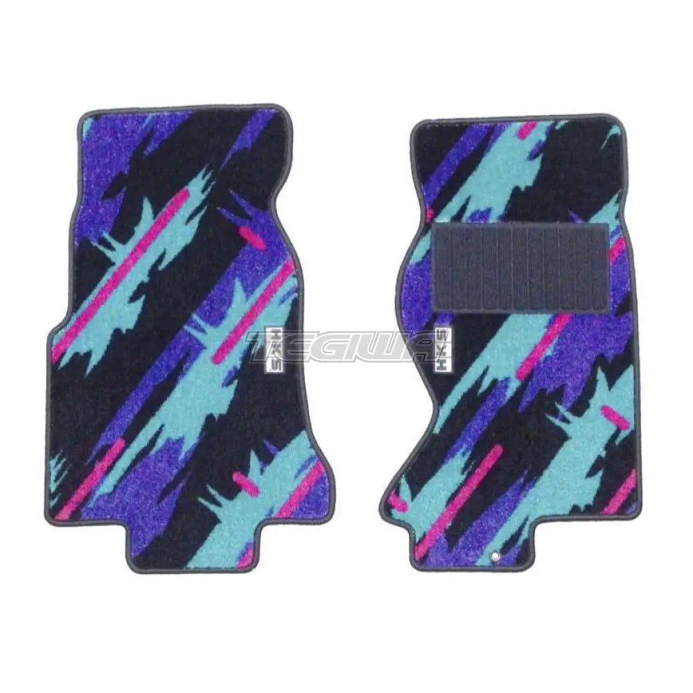 HKS - 50th Anniversary Oil Splash Front Floor Mat Set (RHD Only) Nissan Skyline GT-R BCNR33 1 HKS - 50th Anniversary Oil Splash Front Floor Mat Set (RHD Only) Nissan Skyline GT-R BCNR33