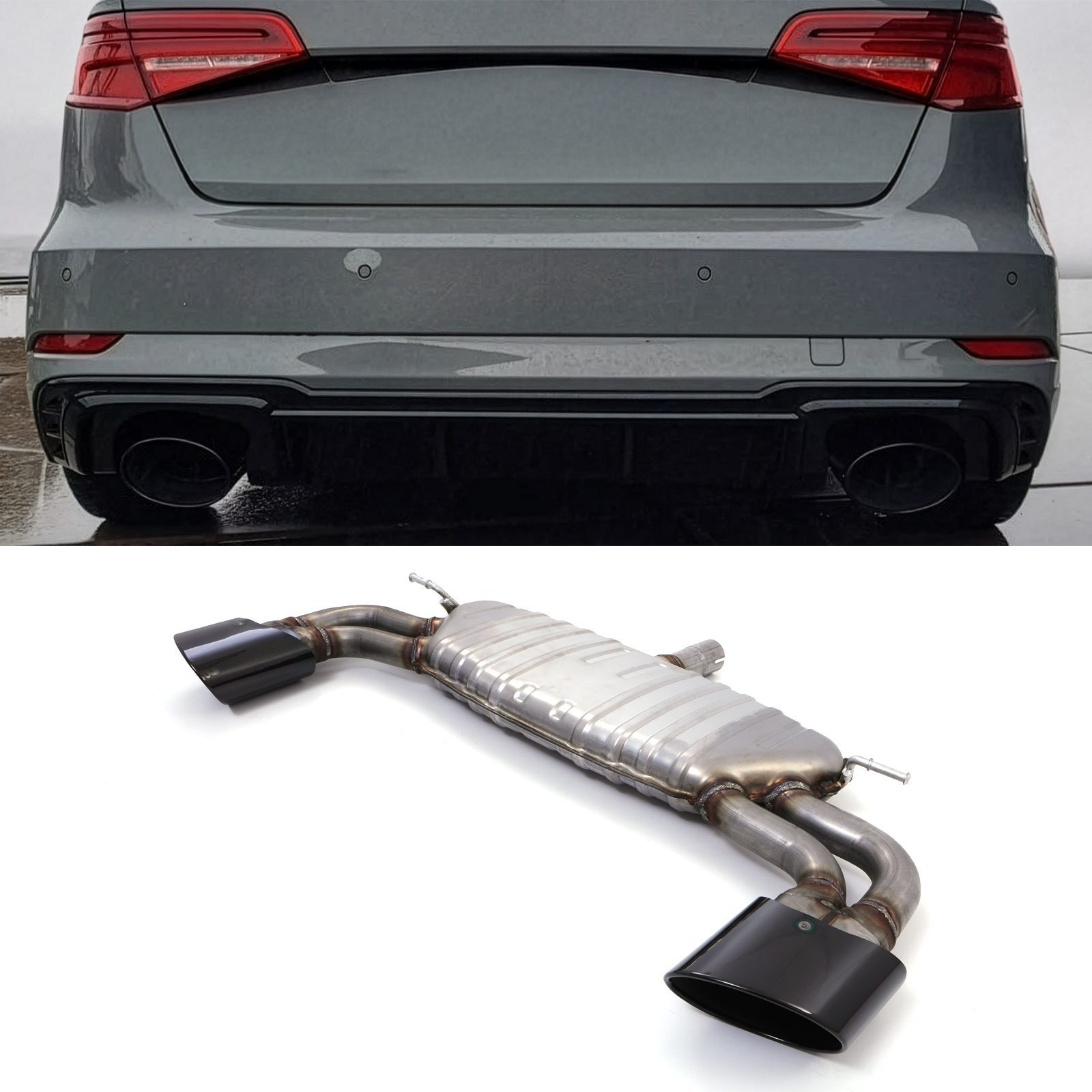 Rs3 Exhaust Conversion - Audi A3 8V S-Line Hatch 17-20 1 Rs3 Exhaust Conversion - Audi A3 8V S-Line Hatch 17-20
