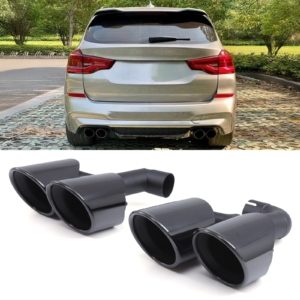 Gravity - X3m Style Exhaust Tailpipes Gloss Black - BMW X3 G01 2.0L Pre-Lci 18-21