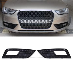 Front Rs4 Style Fog Light Surrounds Gloss Black - Audi A4 B8/B8.5.5 13-16