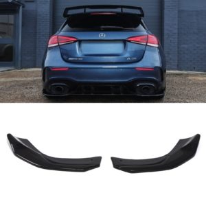 Amg Style Rear Bumper Spats Gloss Black - Mercedes-Benz A Class W177 2018+