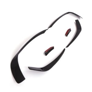 Front Bumper Canards And Fog Light Surround Gloss Black - Mercedes-Benz Benz A-Class W176 Pre-Facelift 13-15