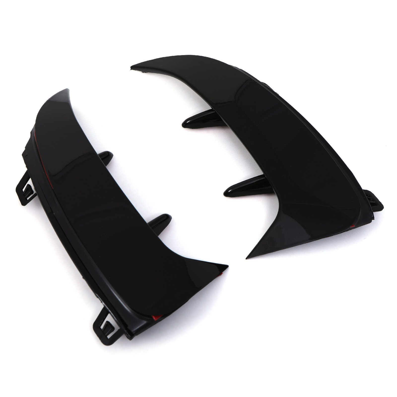 Rear Bumper Canards Gloss Black - Mercedes-Benz Benz A Class W177 2018+ 1 Rear Bumper Canards Gloss Black - Mercedes-Benz Benz A Class W177 2018+