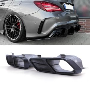 Rear CLA 45 Amg Style Quad Tailpipes Gloss Black - Mercedes-Benz CLA W117 13-18