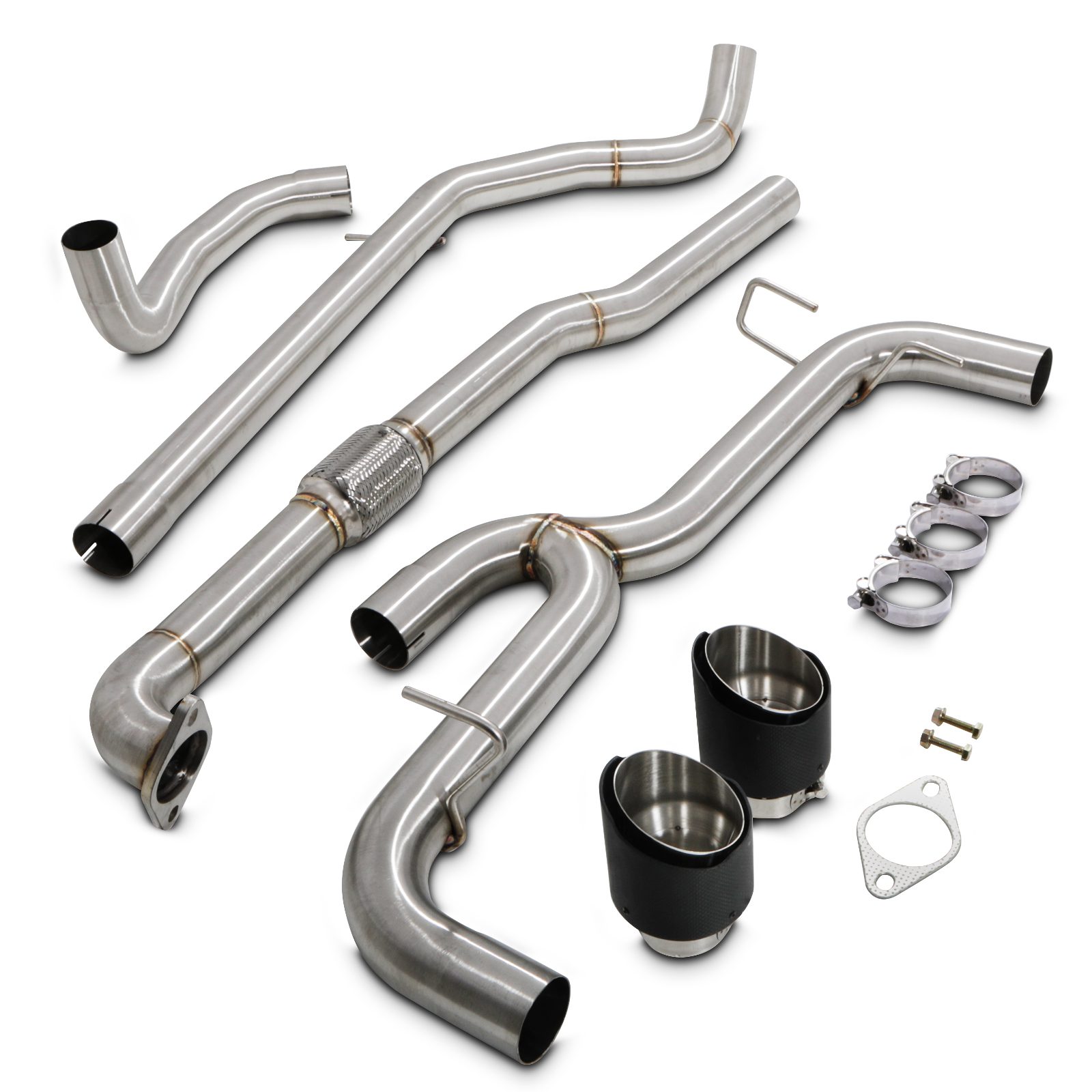 Direnza - Fiat 500 Abarth 1.4 08+ Catback Exhaust System With Carbon Tips 2 Direnza - Fiat 500 Abarth 1.4 08+ Catback Exhaust System With Carbon Tips - Image 2