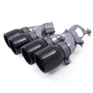 M5 Style Quad Tailpipes Gloss Black - BMW 6-Series Series Gran Turismo G32 630I B48 2017-2023