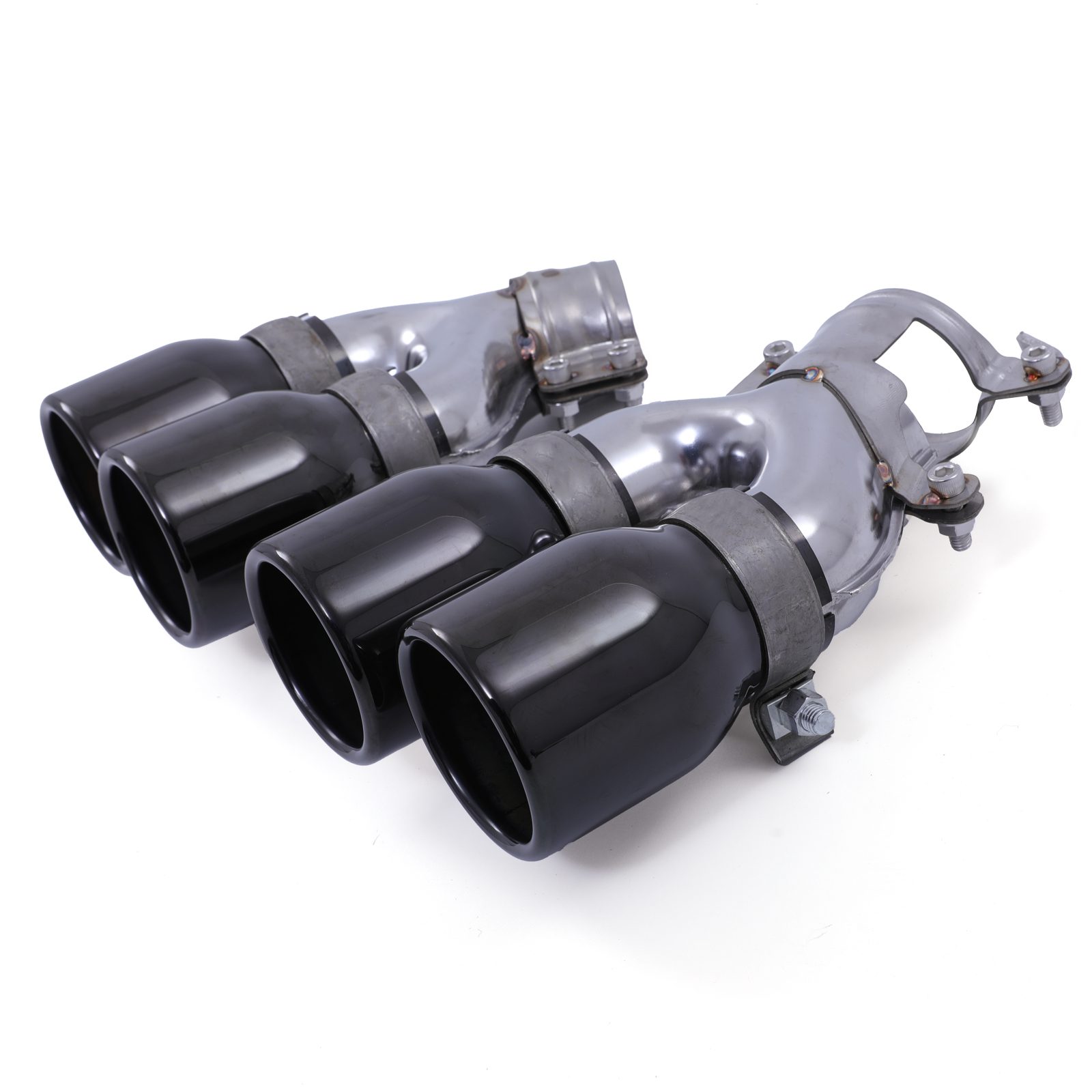 M5 Style Quad Tailpipes Gloss Black - BMW 6-Series Series Gran Turismo G32 630I B48 2017-2023 1 M5 Style Quad Tailpipes Gloss Black - BMW 6-Series Series Gran Turismo G32 630I B48 2017-2023