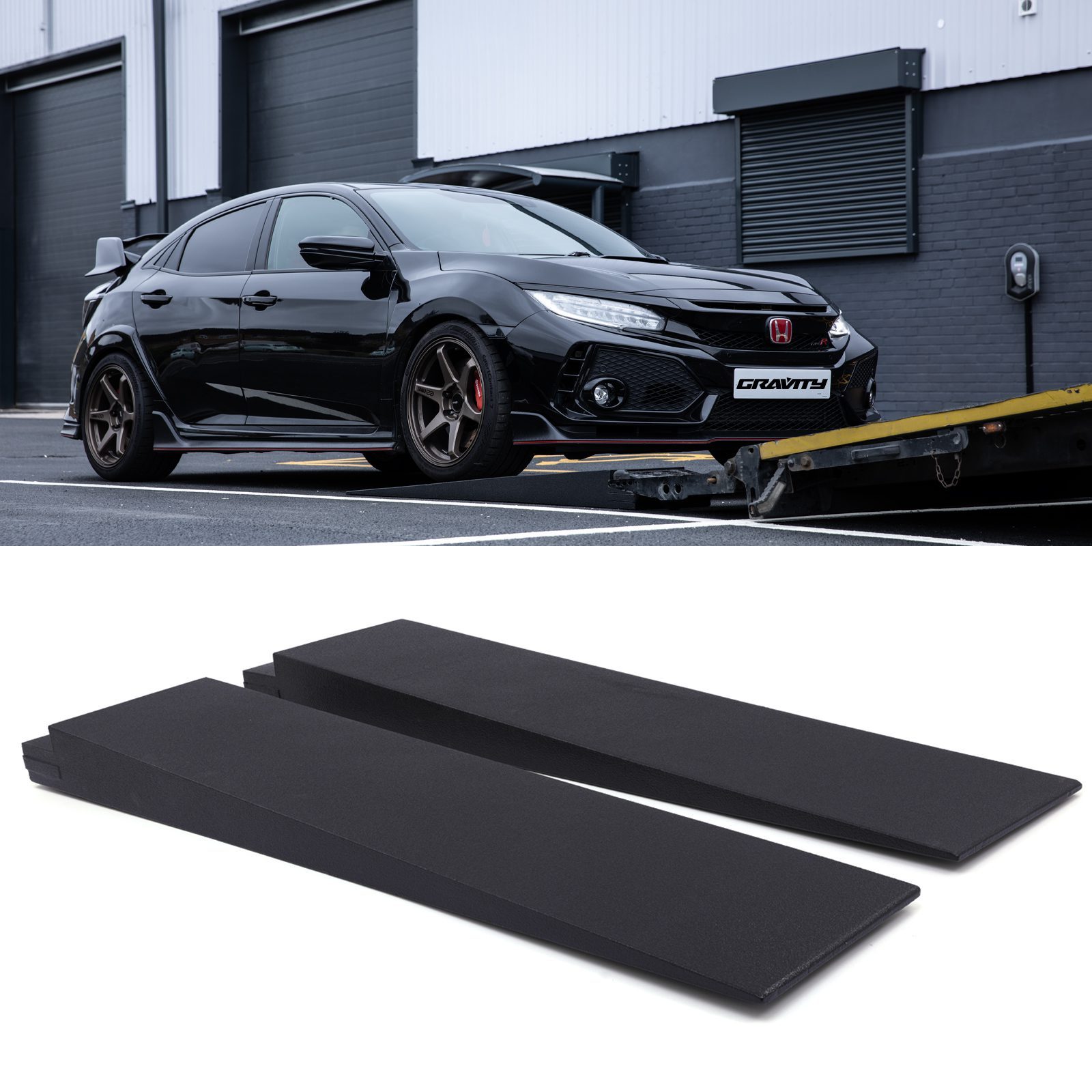 Gravity - Pair Of 4 Degree Race Ramps for Trailer Access Vehicle Lifting & Car Maintenance 1 Gravity - Pair Of 4 Degree Race Ramps for Trailer Access Vehicle Lifting & Car Maintenance