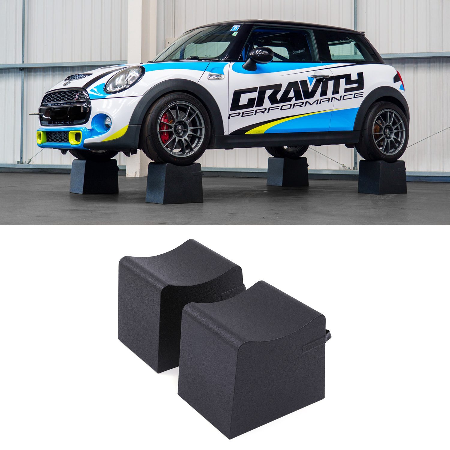 Gravity - Pair Of 30Cm Wheel Cribs Vehicle Lifting Car Maintenance Garage 1 Gravity - Pair Of 30Cm Wheel Cribs Vehicle Lifting Car Maintenance Garage