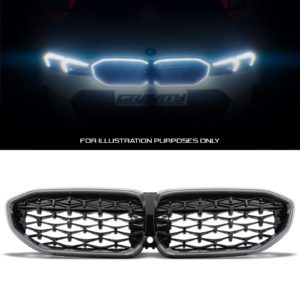 Diamond Style Gloss Black Led Front Grille - BMW 3-Series Series G20 2019-2022