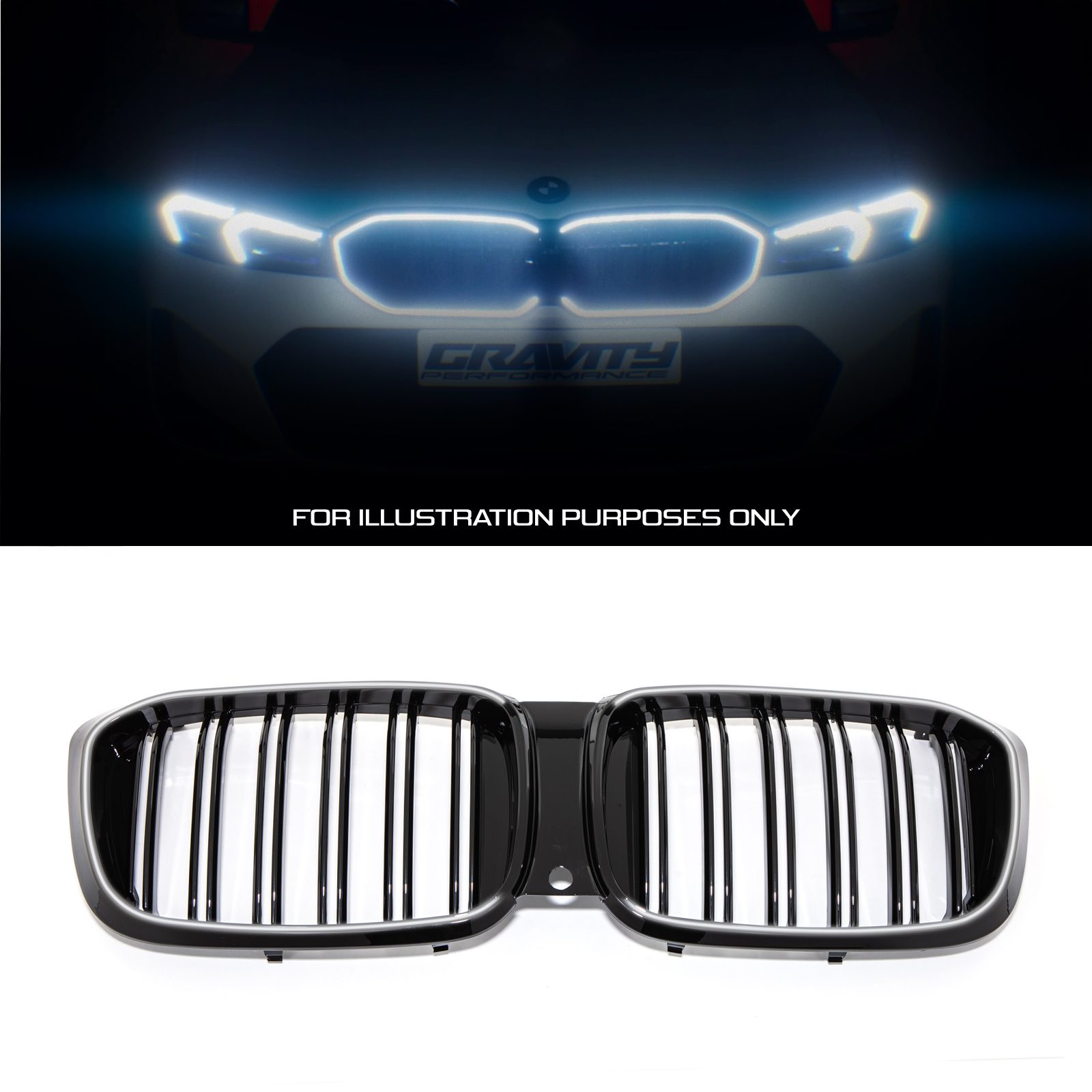 Gloss Black Led Front Grille - BMW X3 G01 Pre-Lci 18-21 1 Gloss Black Led Front Grille - BMW X3 G01 Pre-Lci 18-21