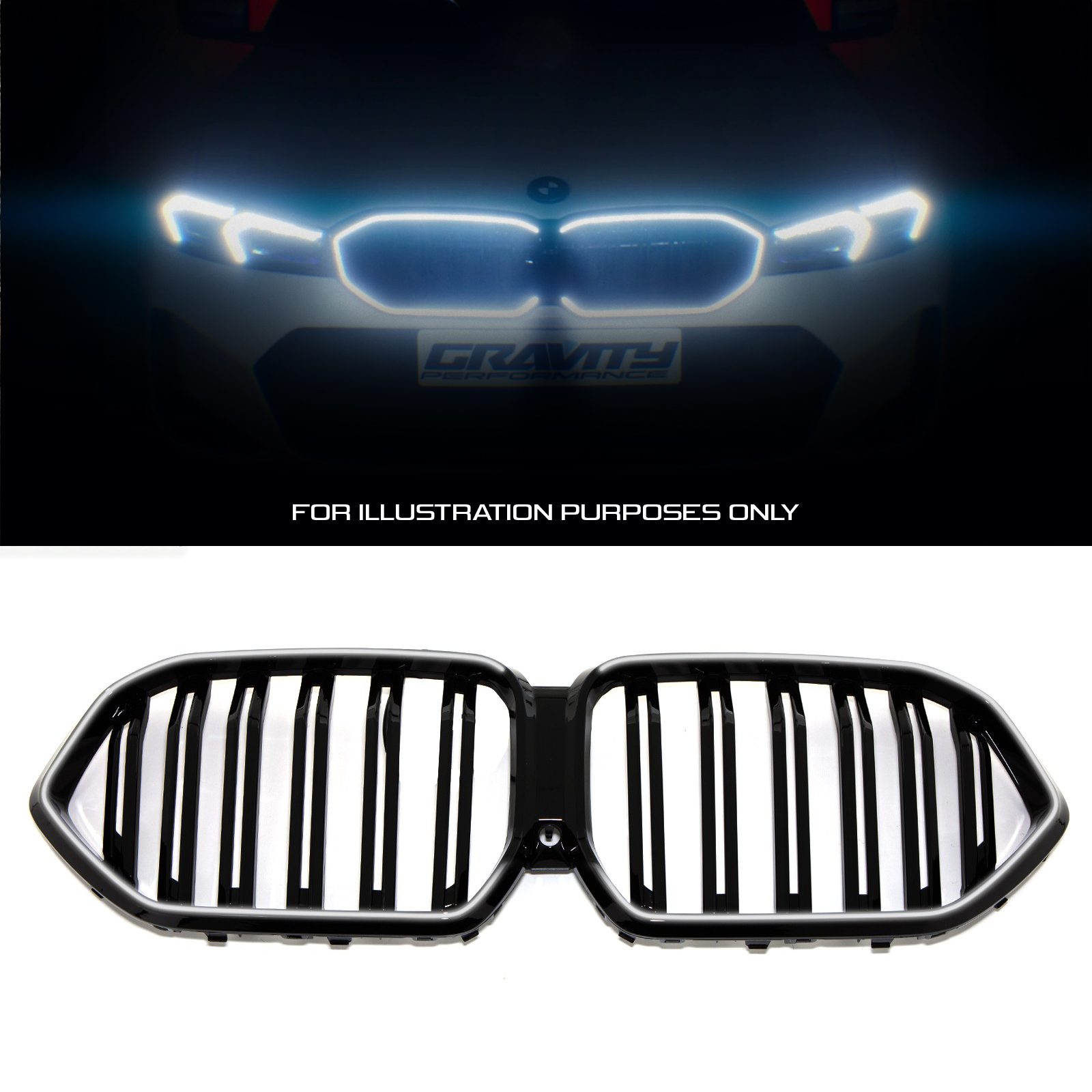 Gloss Black Led Grille - BMW X6 G06 Pre-Lci 19-23 1 Gloss Black Led Grille - BMW X6 G06 Pre-Lci 19-23