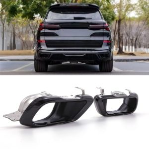 Dual Exhaust Tailpipes Gloss Black - BMW X5 G05/LCI | X6 G06 | X7 G07 2018+
