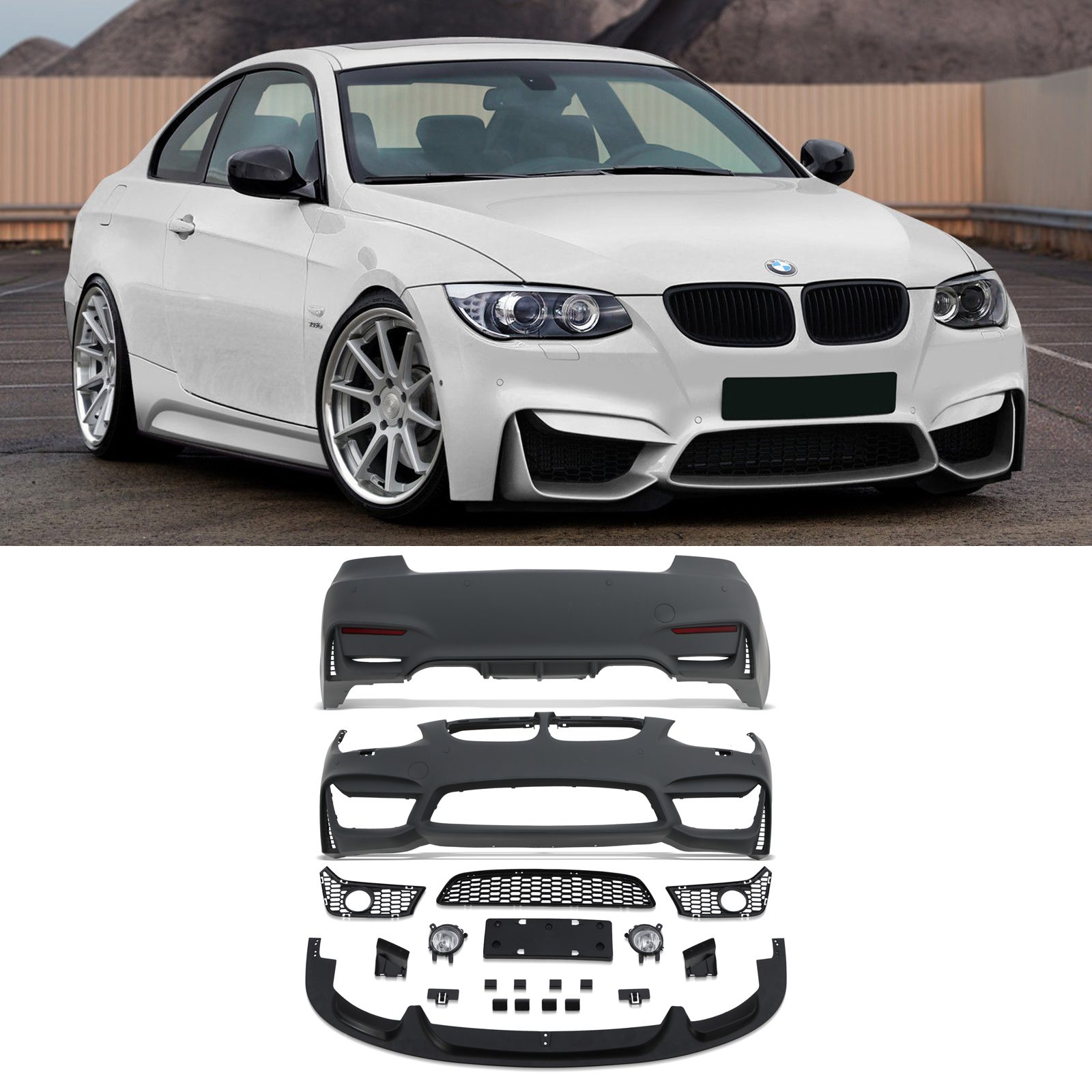M4 Style Body Kit - BMW 3-Series Series E90/E92 Lci 09-13 1 M4 Style Body Kit - BMW 3-Series Series E90/E92 Lci 09-13