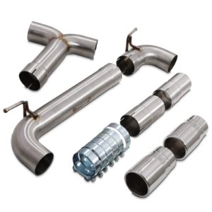 Direnza - BMW 2 Series F22 F23 M235i 3.0 N55 14-16 - 3 Brushed Exhaust Backbox Delete