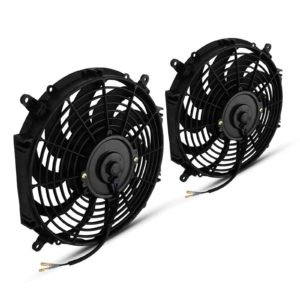 Gravity - 2X 12" Universal Curved Bladed 12V Radiator Fans