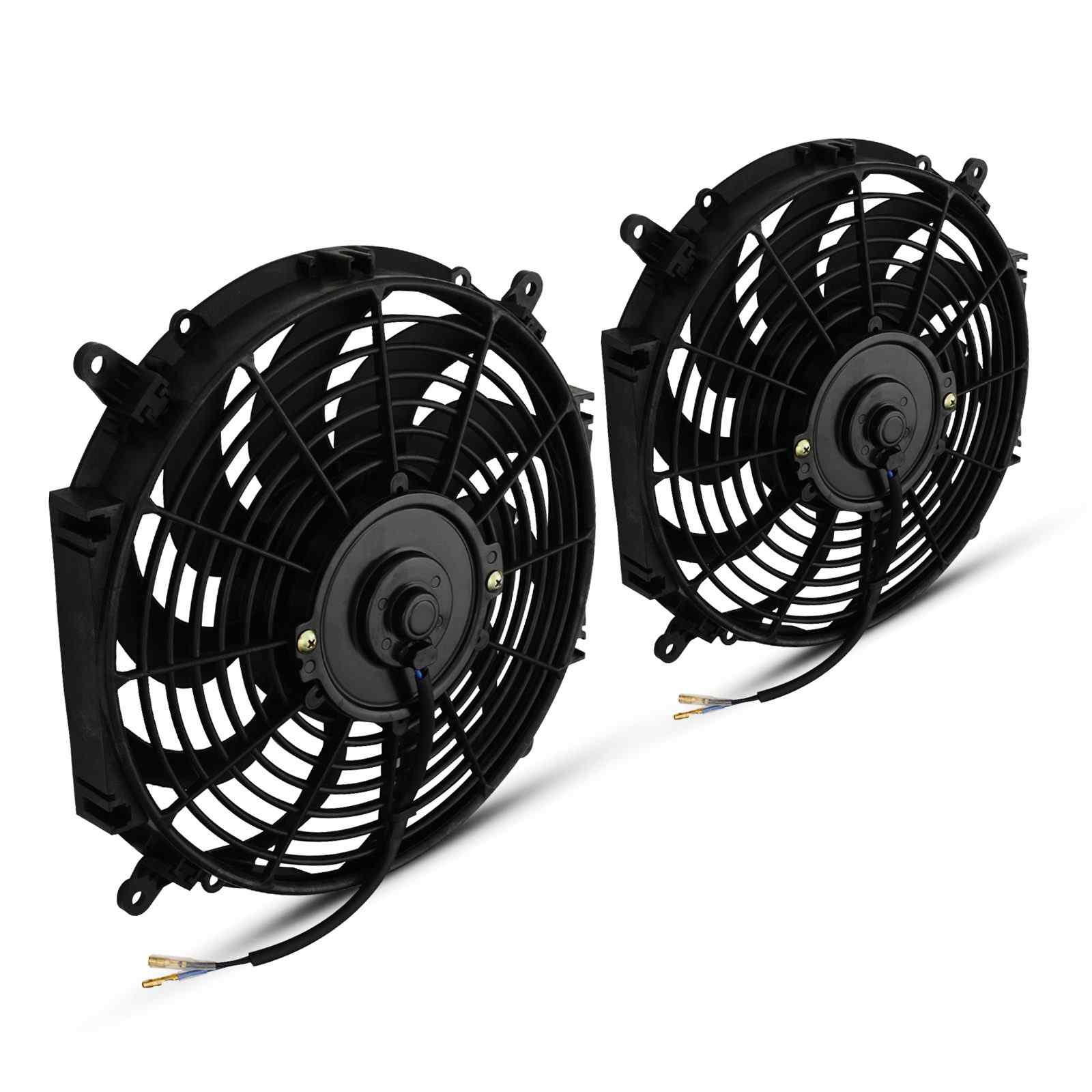 Gravity - 2X 12" Universal Curved Bladed 12V Radiator Fans 1 Gravity - 2X 12" Universal Curved Bladed 12V Radiator Fans