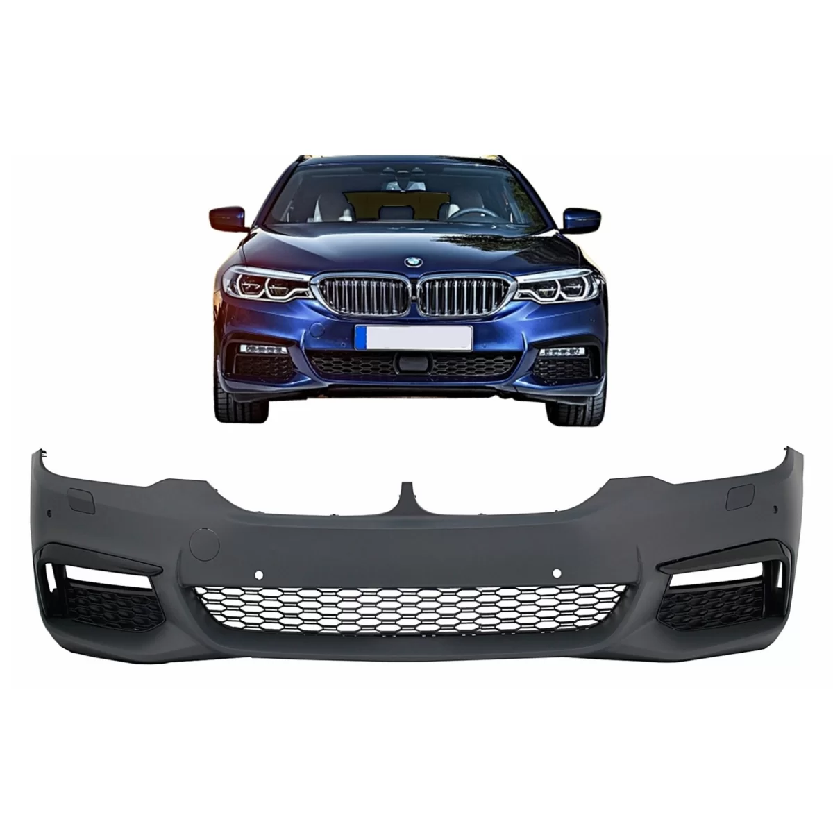 BMW 5 Series G30 Front Bumper - Msport Style (2017-2019) 1 BMW 5 Series G30 Front Bumper - Msport Style (2017-2019)