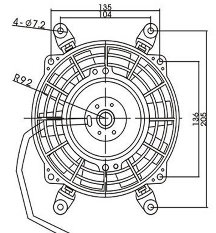 Direnza - Universal 7 12v 80w Straight Blade Fan + Fitting Kit 1 Direnza - Universal 7 12v 80w Straight Blade Fan + Fitting Kit