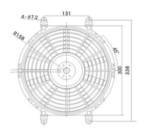 Direnza - 2x Universal 12 12v 80w Straight Blade Fans