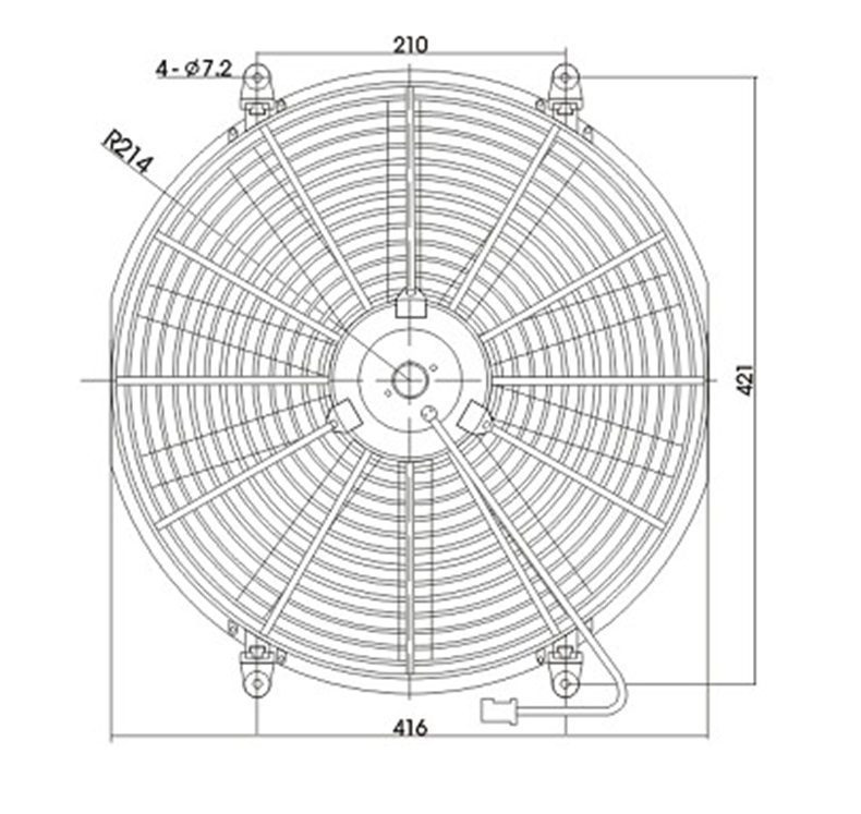 Direnza - Universal 16 12v 80w Straight Blade Fan + Fitting Kit 7 Direnza - Universal 16 12v 80w Straight Blade Fan + Fitting Kit - Image 7