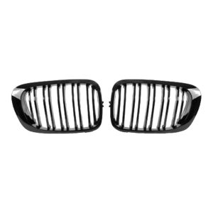 BMW 3 Series E46 Coupe Gloss Black Twin Slat Kidney Grilles (1998-2003) 6 BMW 3 Series E46 Coupe Gloss Black Twin Slat Kidney Grilles (1998-2003)
