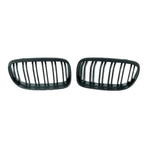 BMW 3 Series E90 Saloon Matt Black Twin Slat Kidney Grilles (2005-2008) 6 BMW 3 Series E90 Saloon Matt Black Twin Slat Kidney Grilles (2005-2008)