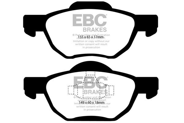 EBC Honda Accord Redstuff Front Brake Pads (2003-2008) 1 EBC Honda Accord Redstuff Front Brake Pads (2003-2008)