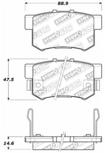 StopTech Street Rear Brake Pads – Honda Accord / Prelude / Integra / Civic / CR-Z (1991-2015) 8 StopTech Brake Pads Honda Accord 308.0537