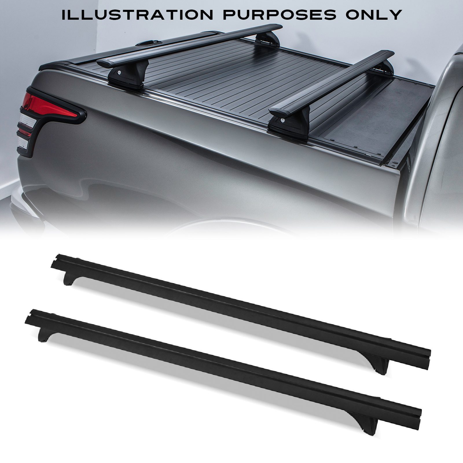 MACH 4x4 - Black Universal Truck Bed Rail Cross Bars 1 MACH 4x4 - Black Universal Truck Bed Rail Cross Bars