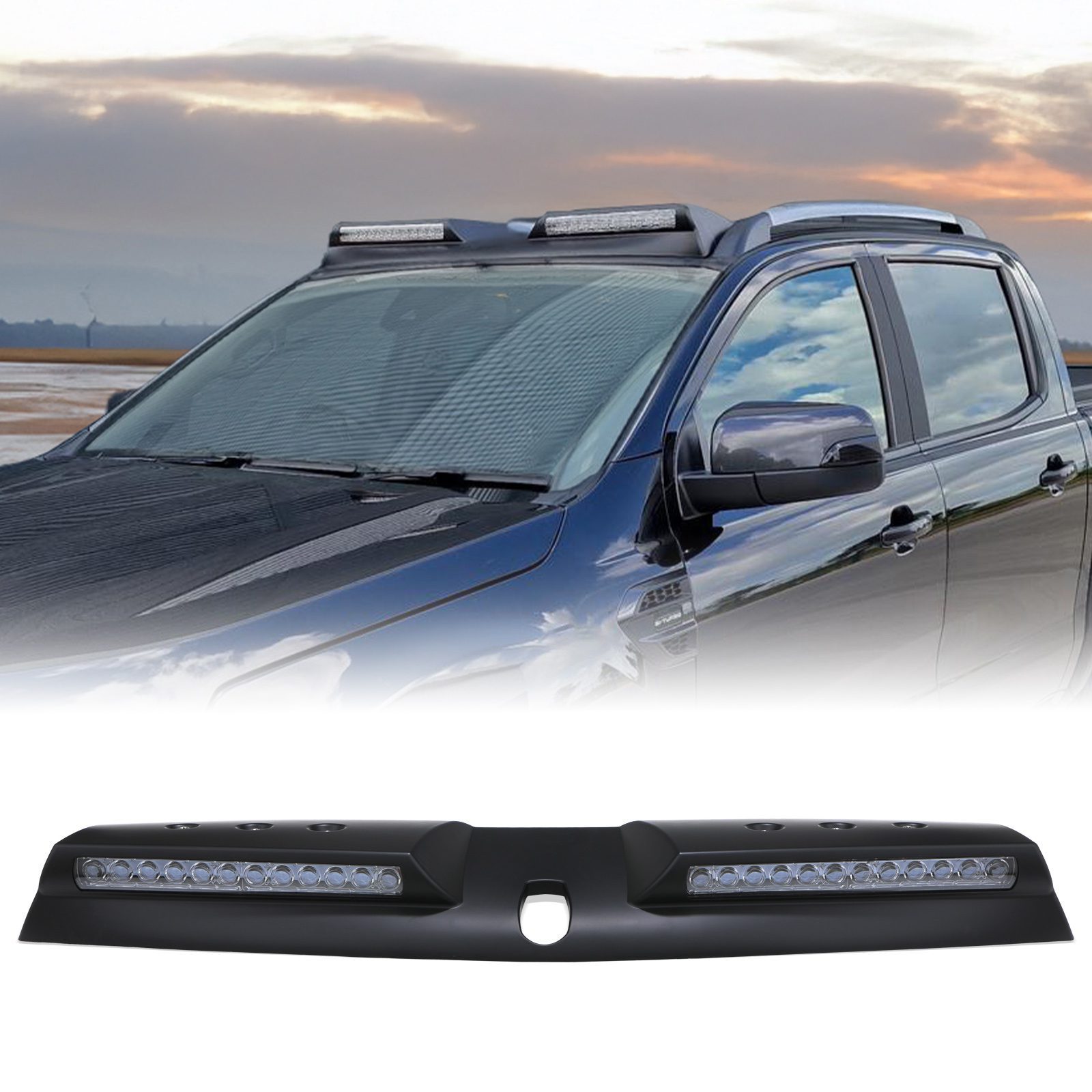 MACH 4x4 - Ford Ranger Twin Roof Light Pod with LED Lights (T6 T7 T8 2012-2022) 1 MACH 4x4 - Ford Ranger Twin Roof Light Pod with LED Lights (T6 T7 T8 2012-2022)