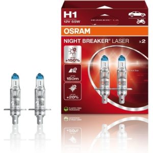 Osram Night Breaker Laser H1 Halogen Bulbs (Pair) 9 Osram Night Breaker Laser H1 Halogen Bulbs (Pair)