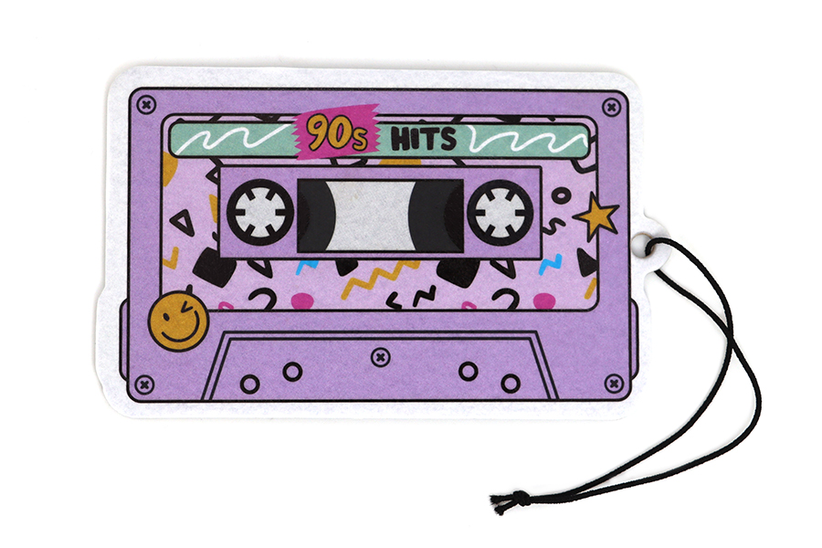 90s Hits Cassette Car Air Freshener – New Car Scent 1 90s Hits Cassette Car Air Freshener – front