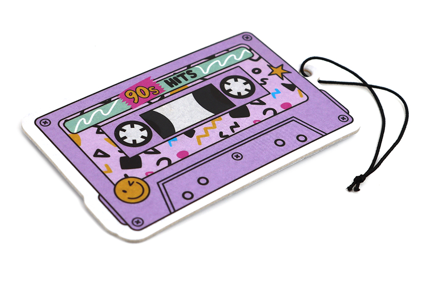 90s Hits Cassette Car Air Freshener – New Car Scent 2 90s Hits Cassette Car Air Freshener – reverse side