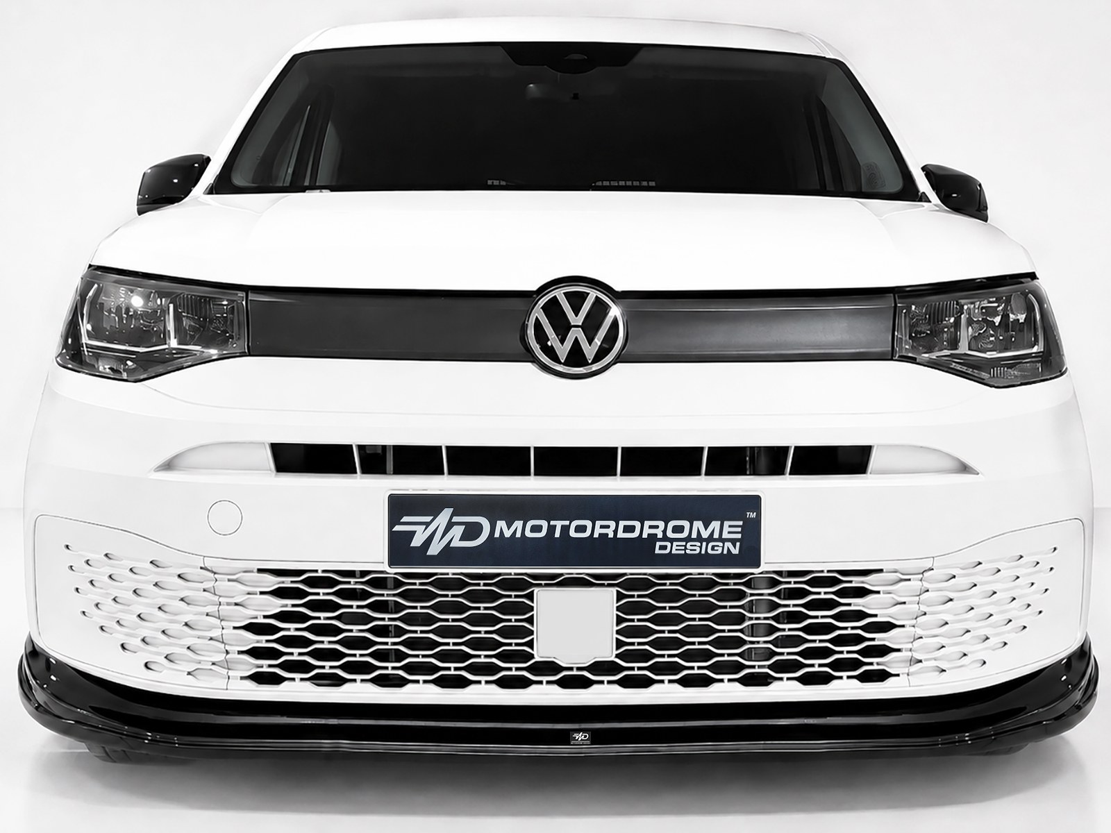 VW Caddy (2021-on) Front Lip Gloss Black 2 VW Caddy (2021-on) Front Lip Gloss Black - Image 2