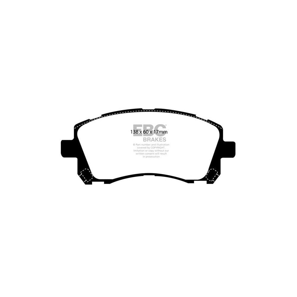 EBC Subaru Impreza GC6/GC8 Redstuff Front Brake Pads (1993-2001) 1 EBC Subaru Impreza GC6/GC8 Redstuff Front Brake Pads (1993-2001)