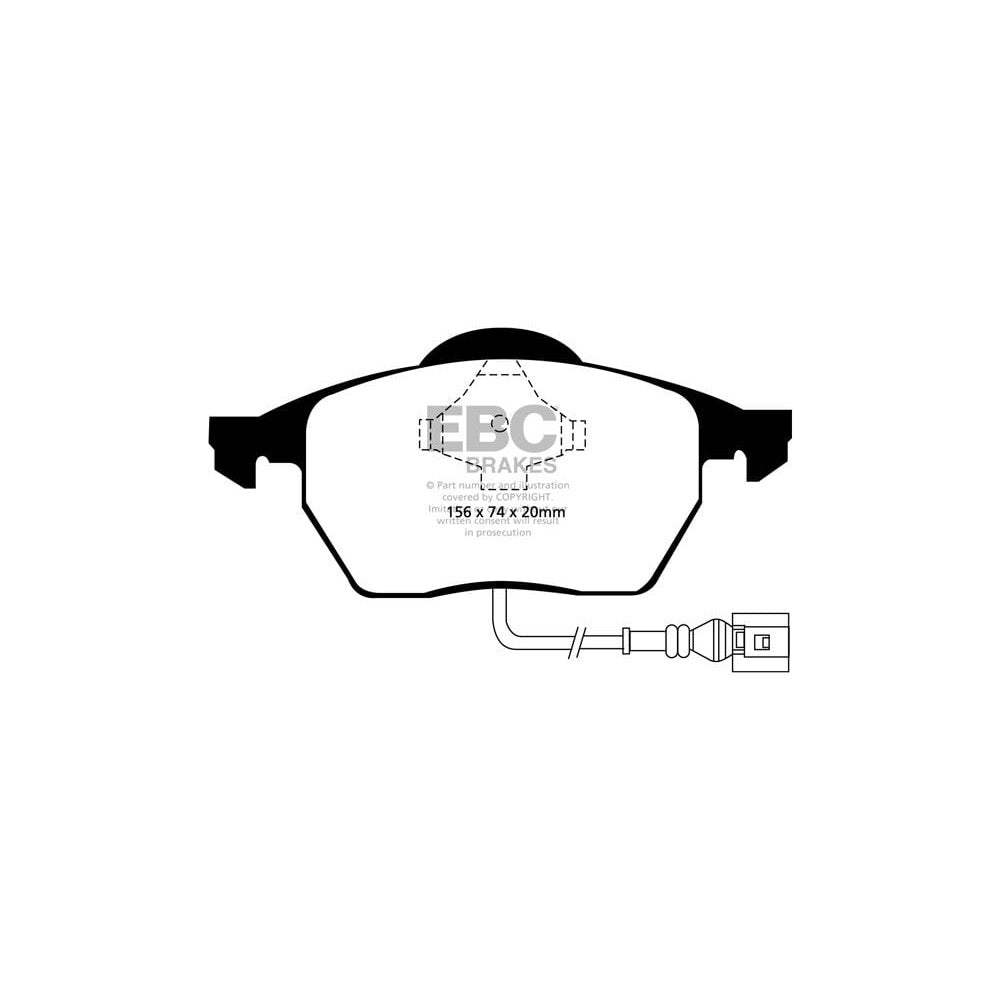 EBC VW Golf Mk4 Yellowstuff Front Brake Pads (1997-2005) 1 EBC VW Golf Mk4 Yellowstuff Front Brake Pads (1997-2005)