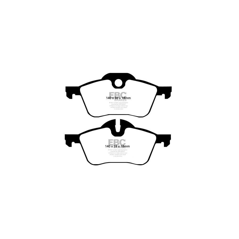 EBC Mini Countryman F60 Yellowstuff Front Brake Pads 4 EBC Mini Countryman F60 Yellowstuff Front Brake Pads - Image 4