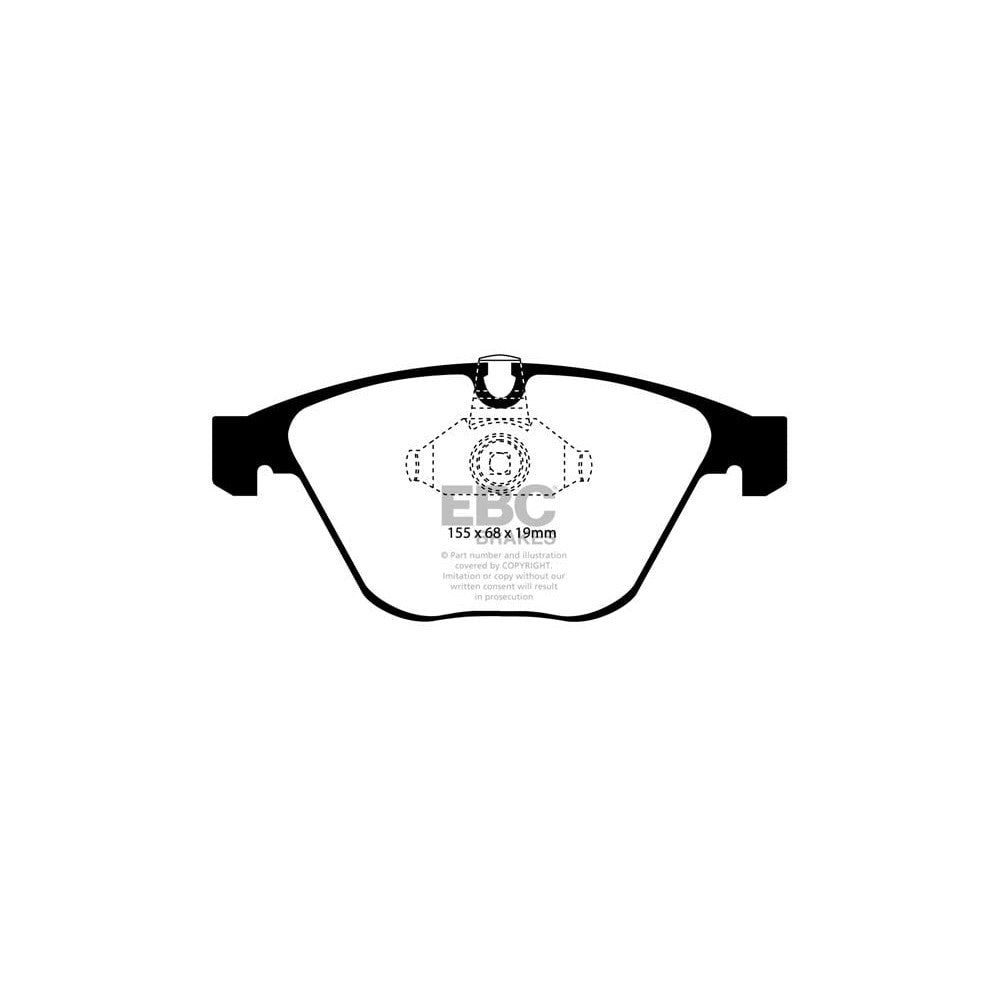 EBC BMW 3-Series E90/E92 Redstuff Front Brake Pads (2005-2011) 1 EBC BMW 3-Series E90/E92 Redstuff Front Brake Pads (2005-2011)
