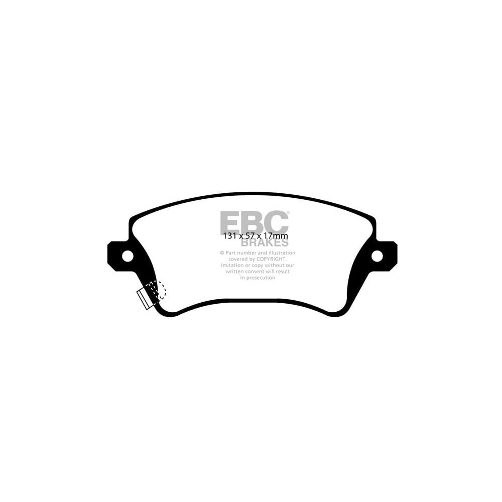 EBC Toyota Corolla E120 Redstuff Front Brake Pads (2002-2007) 4 EBC Toyota Corolla E120 Redstuff Front Brake Pads (2002-2007) - Image 4