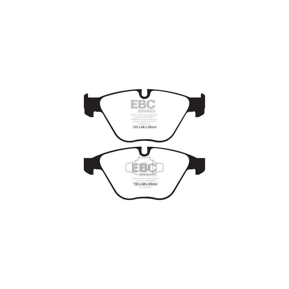 EBC BMW 3-Series E90/E92 Redstuff Front Brake Pads (2005-2011) 1 EBC BMW 3-Series E90/E92 Redstuff Front Brake Pads (2005-2011)