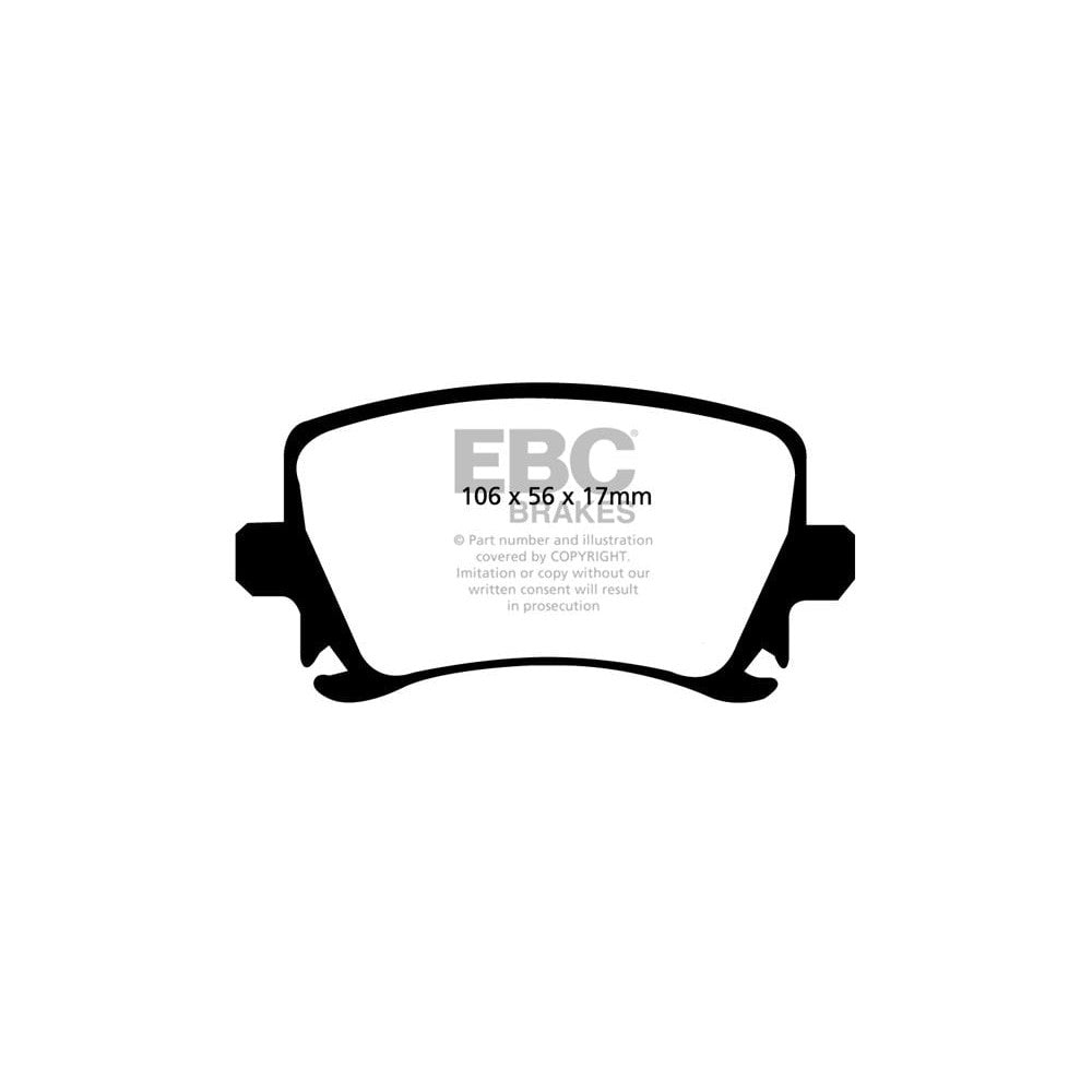 EBC VW Golf Mk6 Redstuff Rear Brake Pads (2008-2012) 1 EBC VW Golf Mk6 Redstuff Rear Brake Pads (2008-2012)