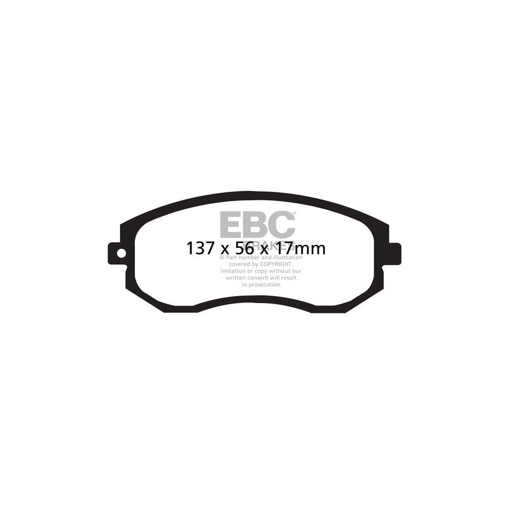 EBC Subaru Impreza Greenstuff 2000 Front Brake Pads 4 EBC Subaru Impreza Greenstuff 2000 Front Brake Pads - Image 4