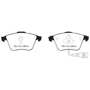 EBC VW Golf Mk6 Greenstuff 2000 Front Brake Pads (2008-2012) 10 EBC VW Golf Mk6 Greenstuff 2000 Front Brake Pads (2008-2012)
