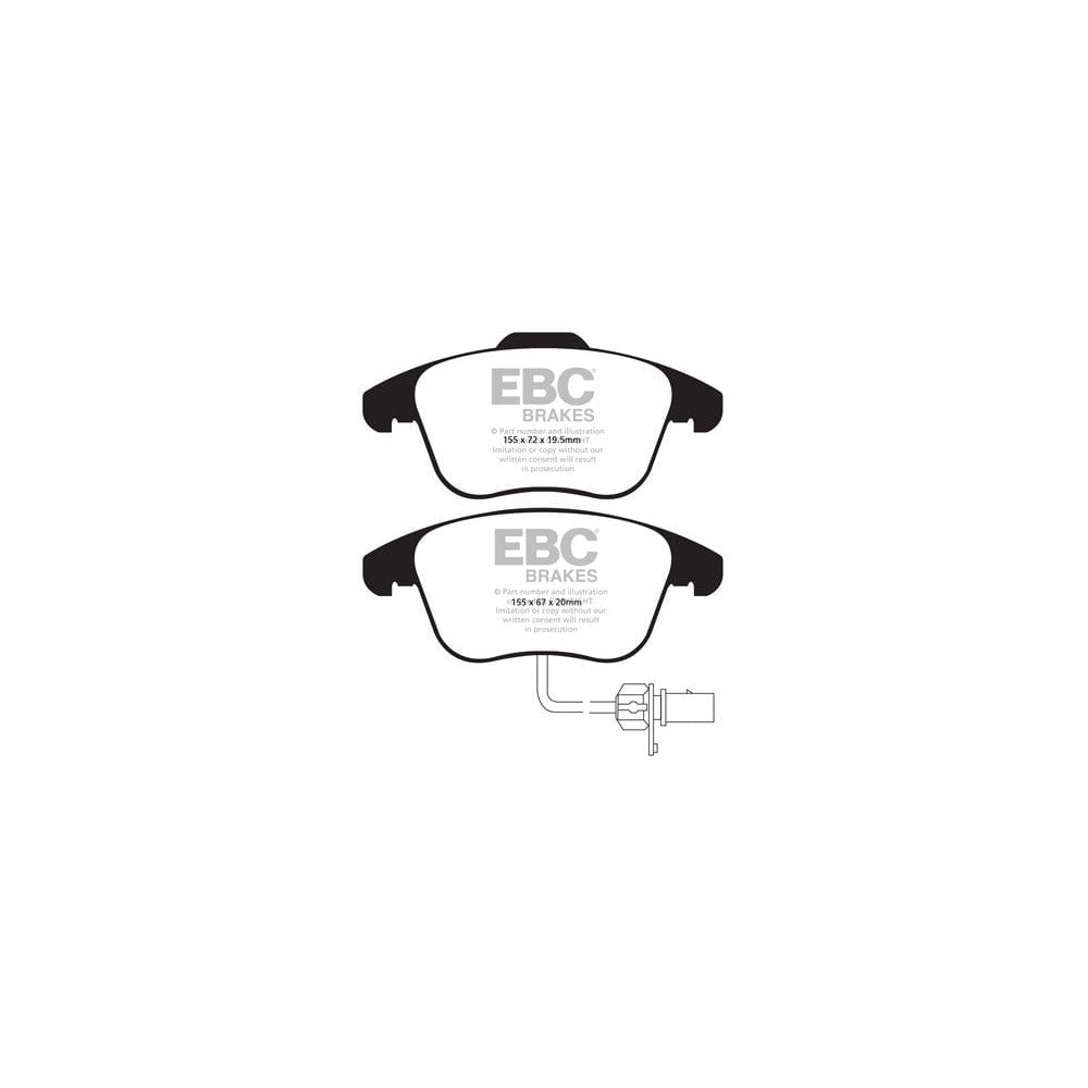 EBC Audi A4 B8/B8.5 Yellowstuff Front Brake Pads (2008-2015) 4 EBC Audi A4 B8/B8.5 Yellowstuff Front Brake Pads (2008-2015) - Image 4