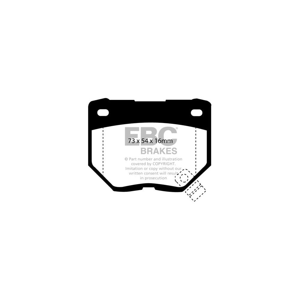 EBC Subaru Impreza Yellowstuff Rear Brake Pads (2001-2007) 4 EBC Subaru Impreza Yellowstuff Rear Brake Pads (2001-2007) - Image 4